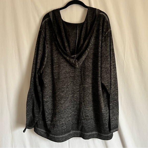 Danskin Now Charcoal Gray Pullover Hoodie - Picture 3 of 4